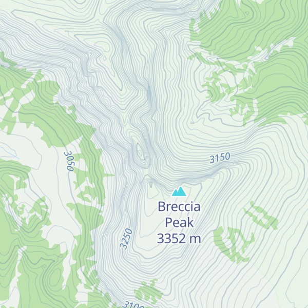 Map of Breccia Cliffs