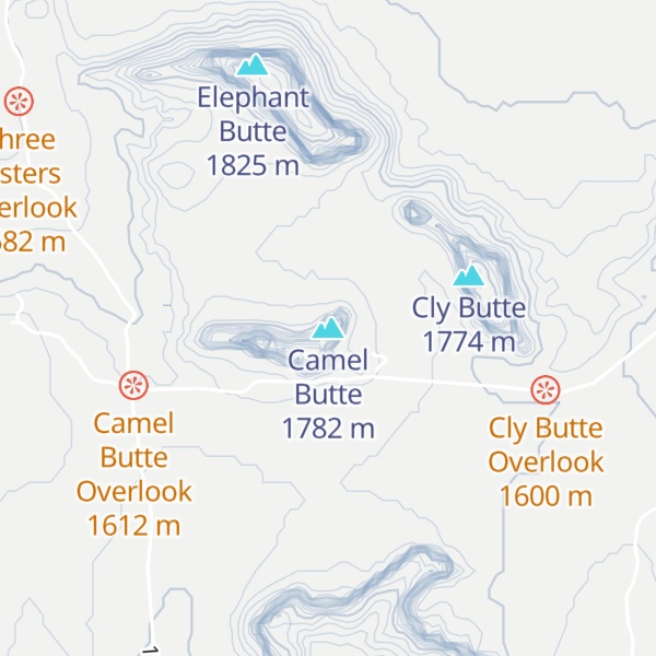 Map of Camel Butte