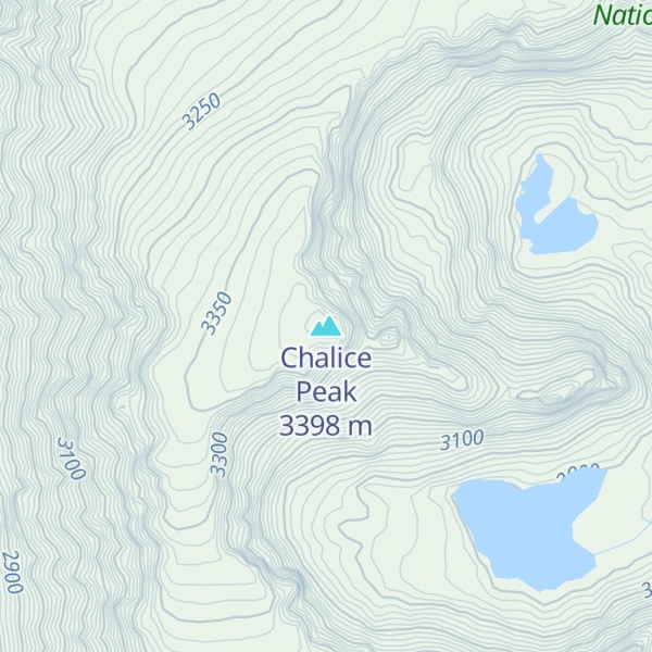 Map of Chalice Peak