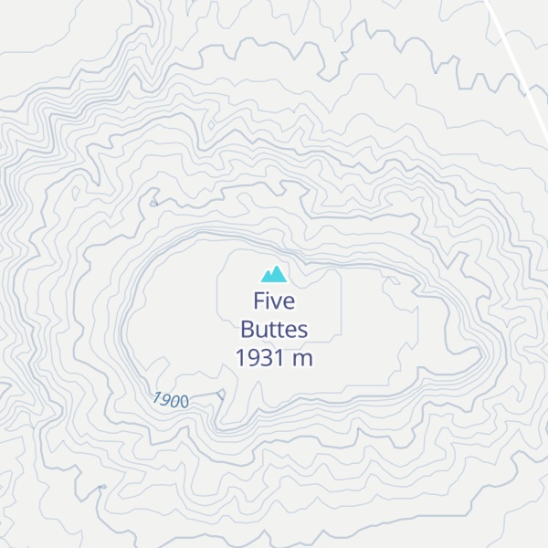 Map of Five Buttes