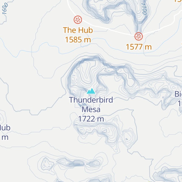 Map of Thunderbird Mesa