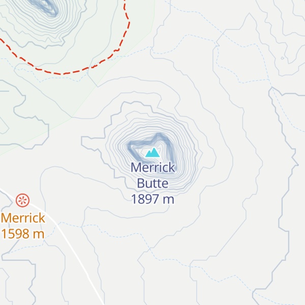 Map of Merrick Butte