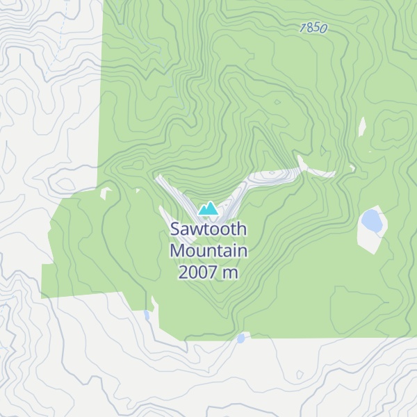 Map of Sawtooth Mountain