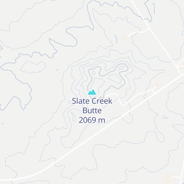 Map of Slate Creek Butte