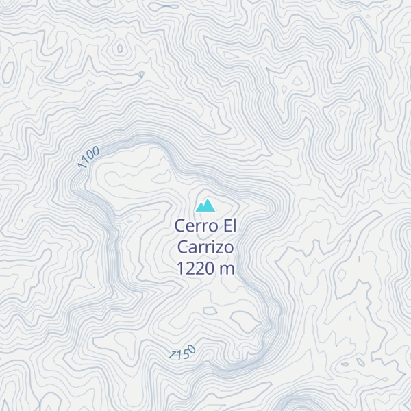Map of Cerro El Carrizo