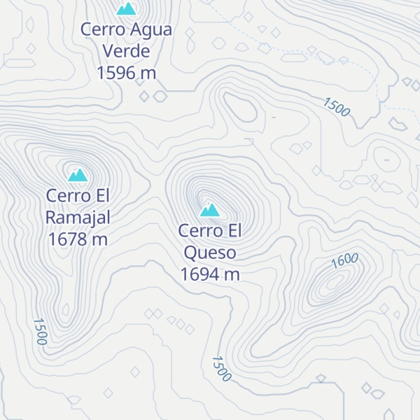 Map of Cerro El Queso