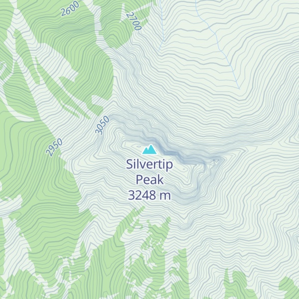 Map of Silvertip Peak