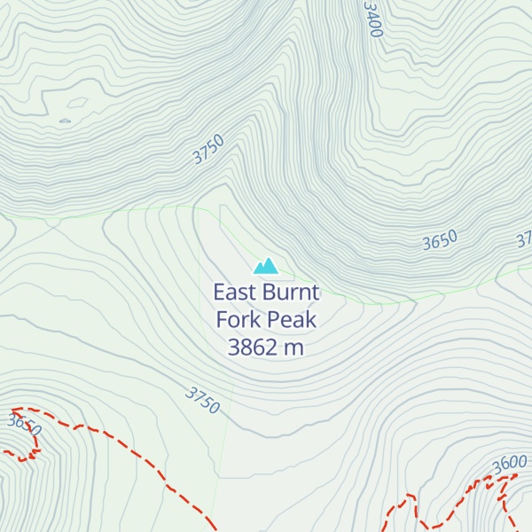 Map of East Burnt Fork Peak