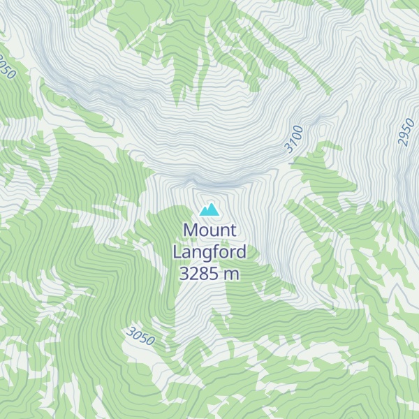 Map of Mount Langford