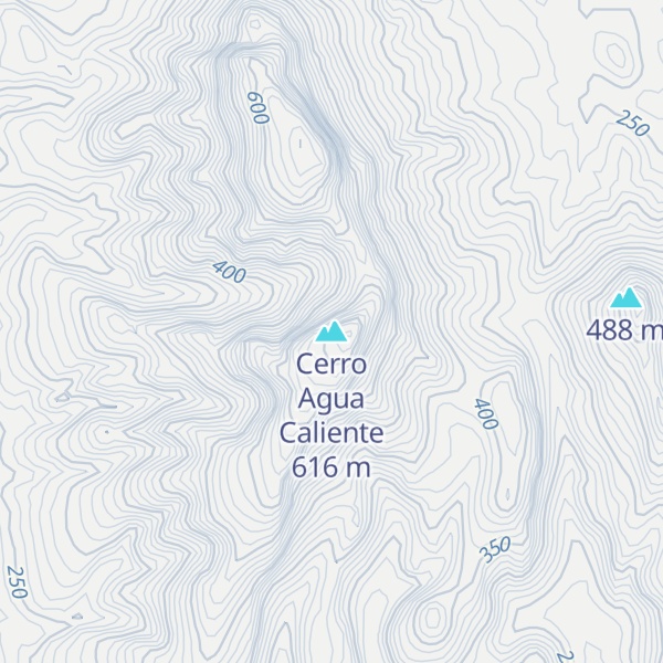 Map of Cerro Agua Caliente