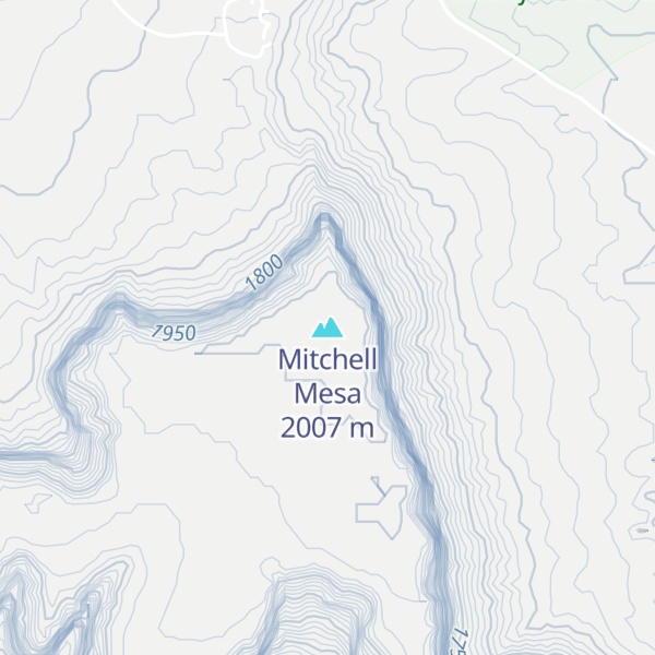 Map of Mitchell Mesa