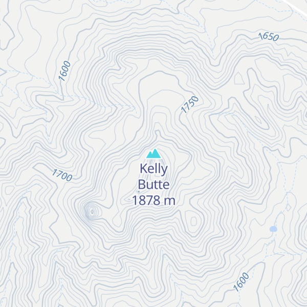 Map of Kelly Butte