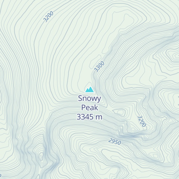 Map of Snowy Peak