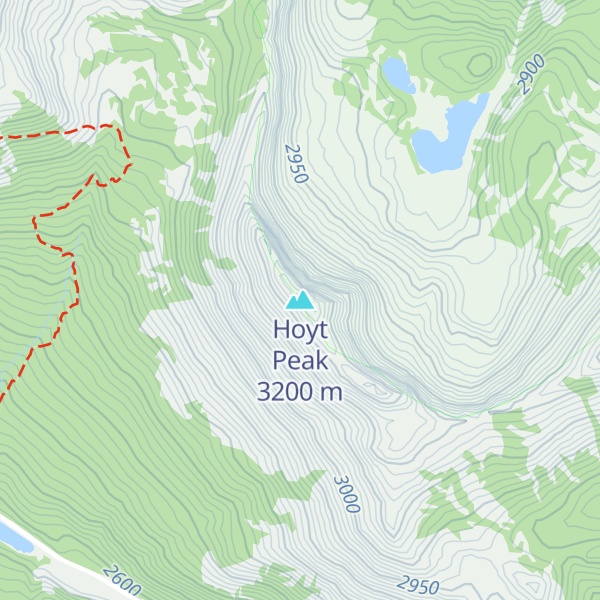 Map of Hoyt Peak