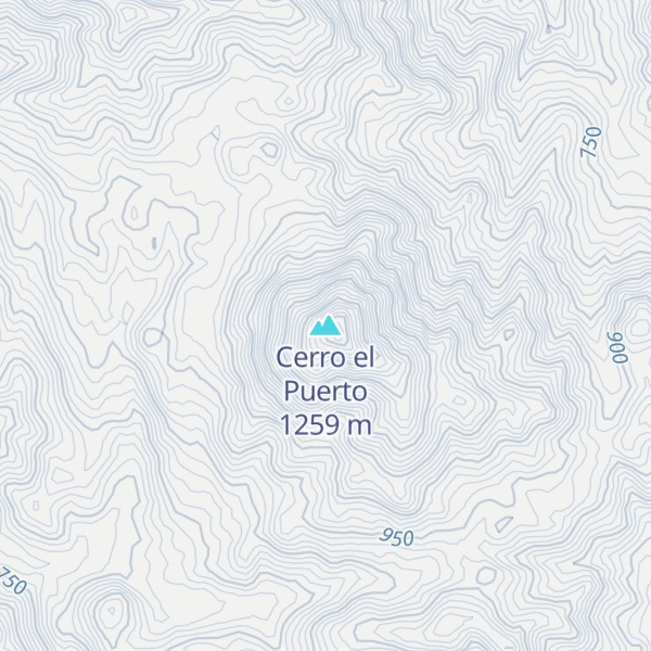 Map of Cerro el Puerto