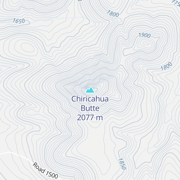 Map of Chiricahua Butte