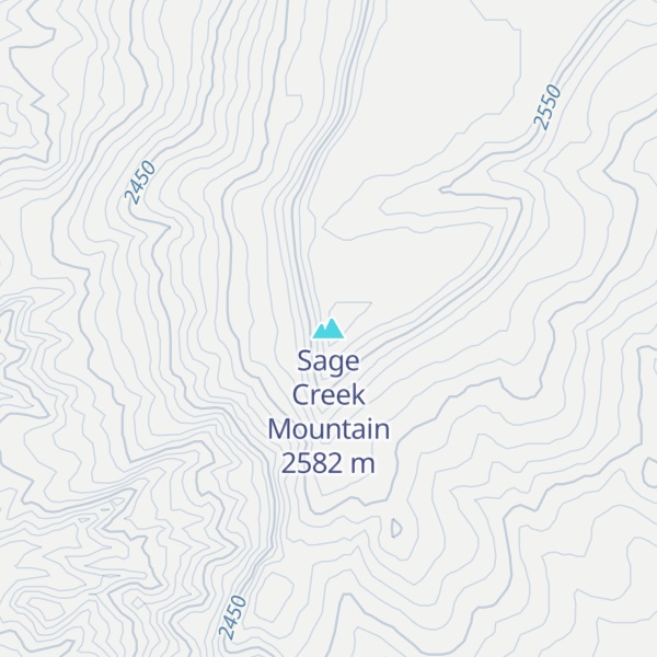 Map of Sage Creek Mountain