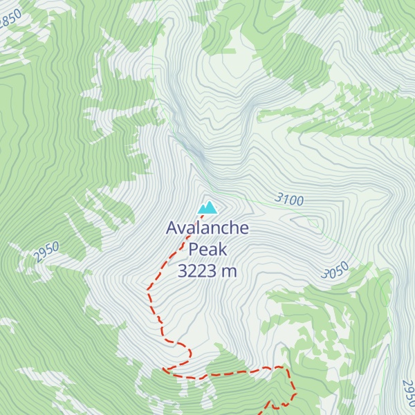 Map of Avalanche Peak