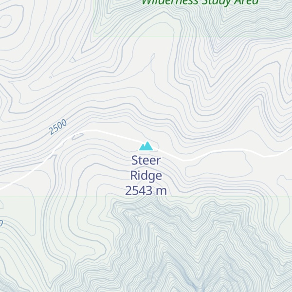 Map of Steer Ridge