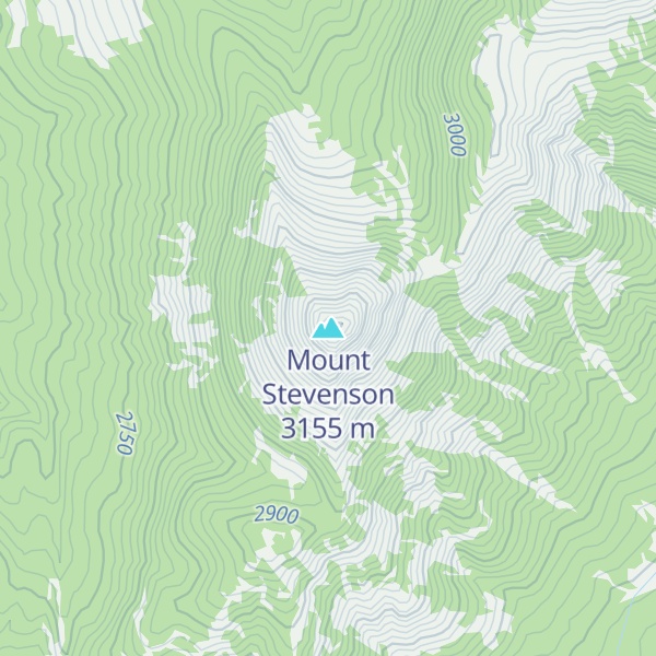 Map of Mount Stevenson