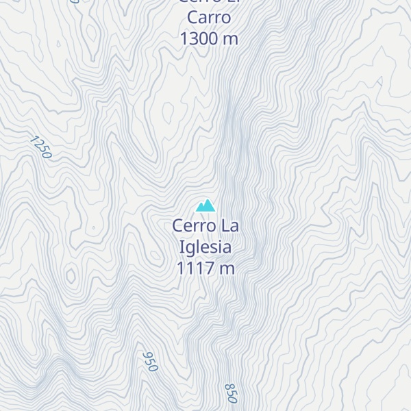 Map of Cerro La Iglesia