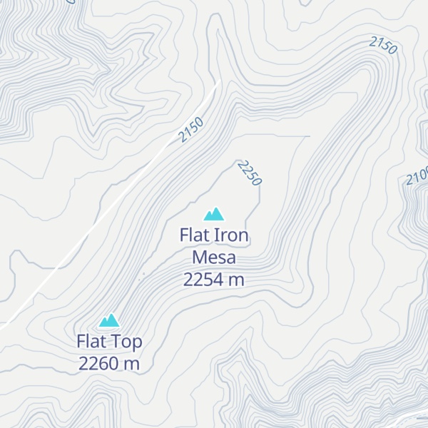 Map of Flat Iron Mesa