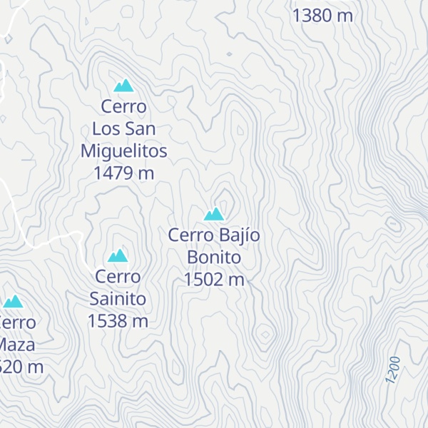 Map of Cerro Bajío Bonito