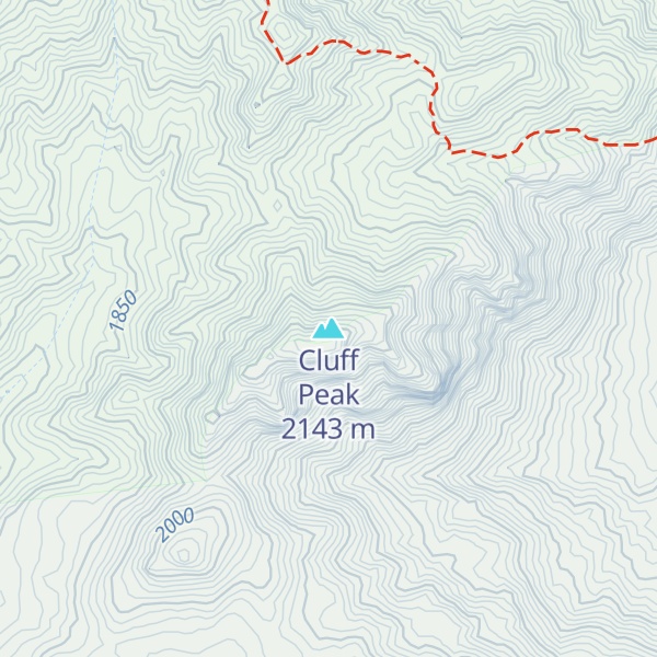 Map of Cluff Peak