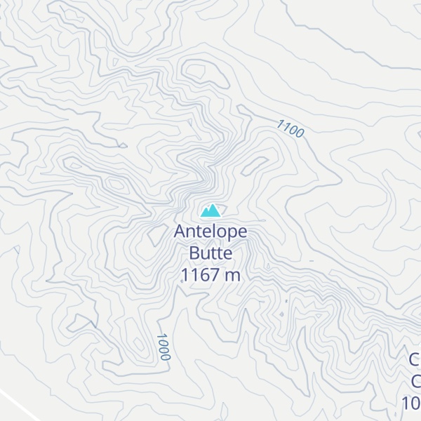 Map of Antelope Butte