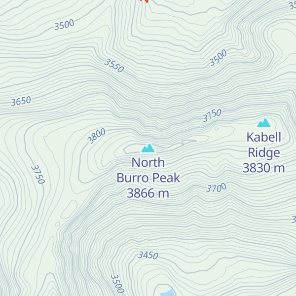 Map of North Burro Peak