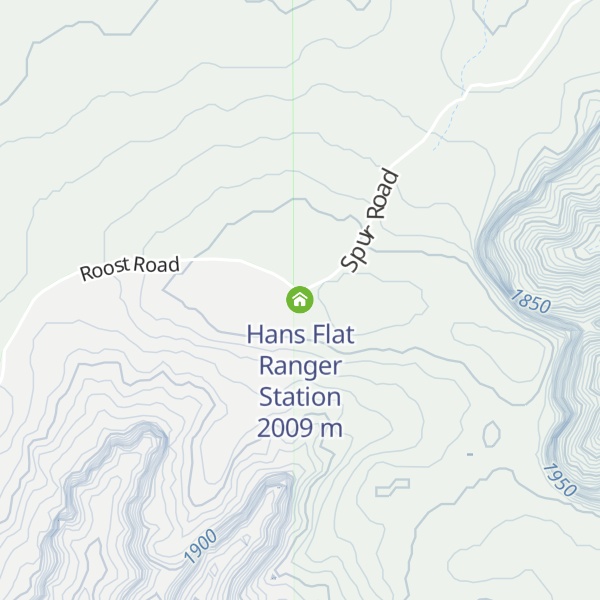 Map of Hans Flat Ranger Station