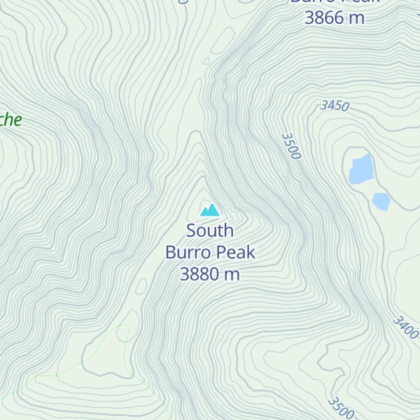 Map of South Burro Peak