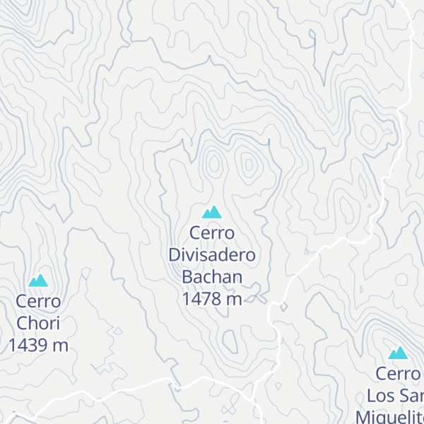 Map of Cerro Divisadero Bachan