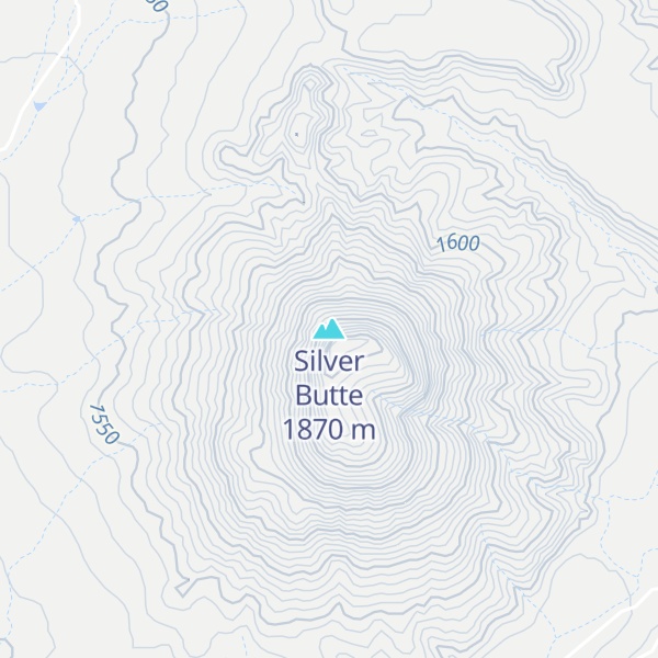 Map of Silver Butte