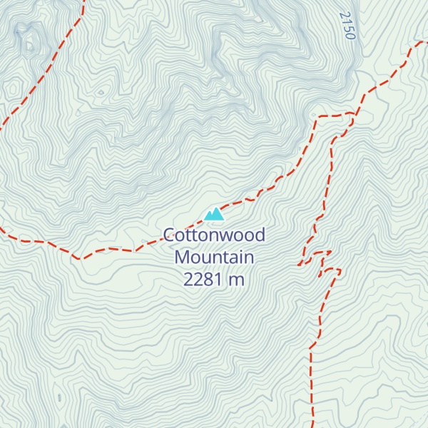Map of Cottonwood Mountain