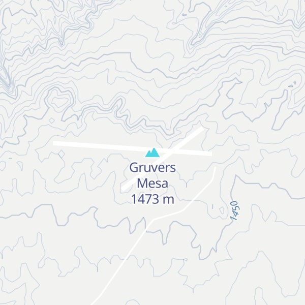 Map of Gruvers Mesa