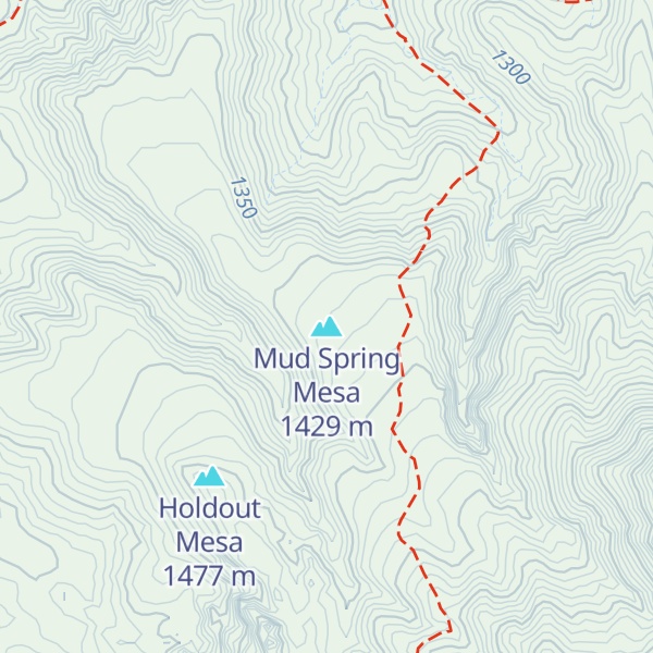 Map of Mud Spring Mesa