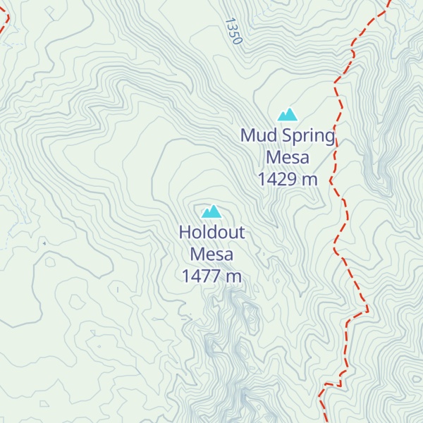Map of Holdout Mesa