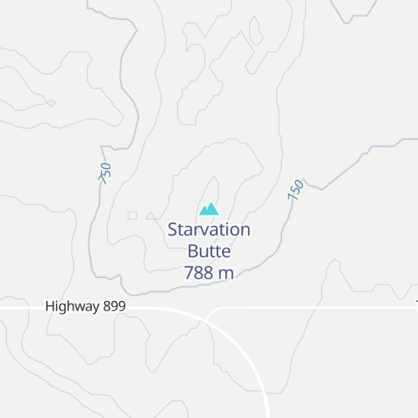 Map of Starvation Butte