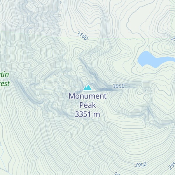 Map of Monument Peak