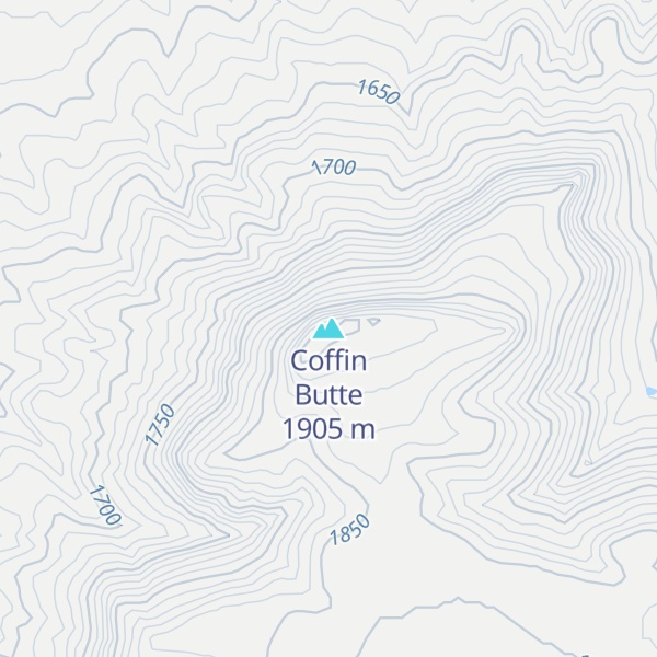 Map of Coffin Butte