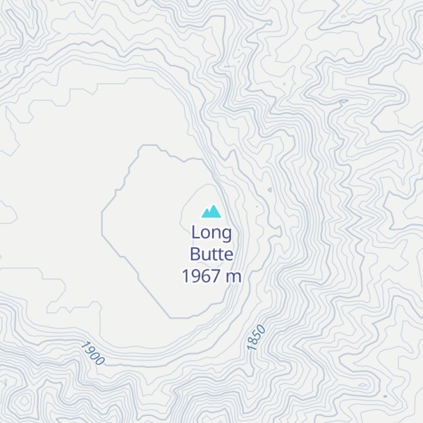 Map of Long Butte