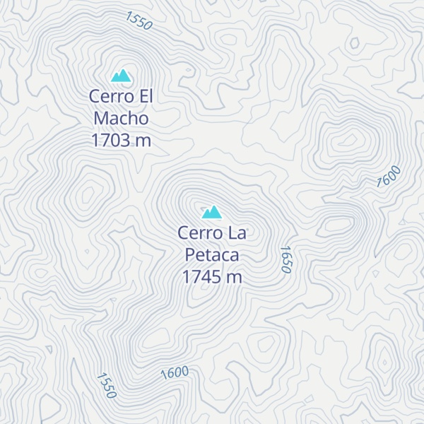Map of Cerro La Petaca