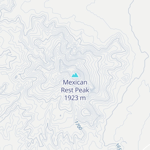 Map of Mexican Rest Peak