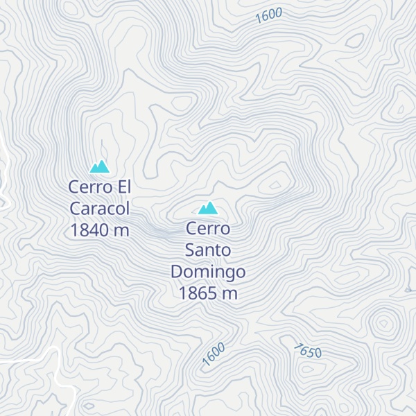 Map of Cerro Santo Domingo