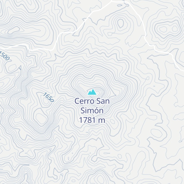 Map of Cerro San Simón