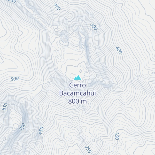 Map of Cerro Bacamcahui