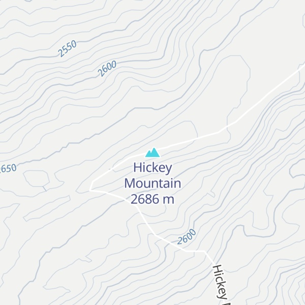 Map of Hickey Mountain