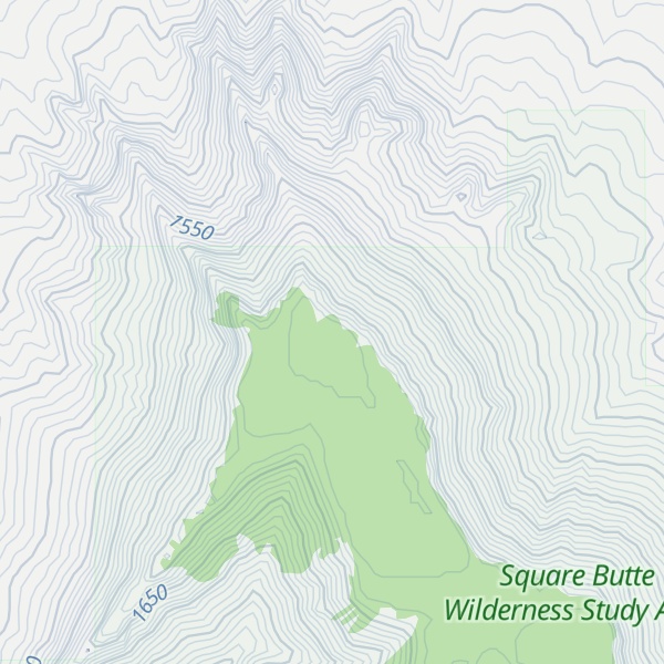 Map of Square Butte