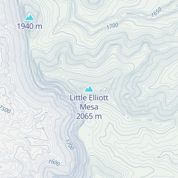 Map of Little Elliott Mesa